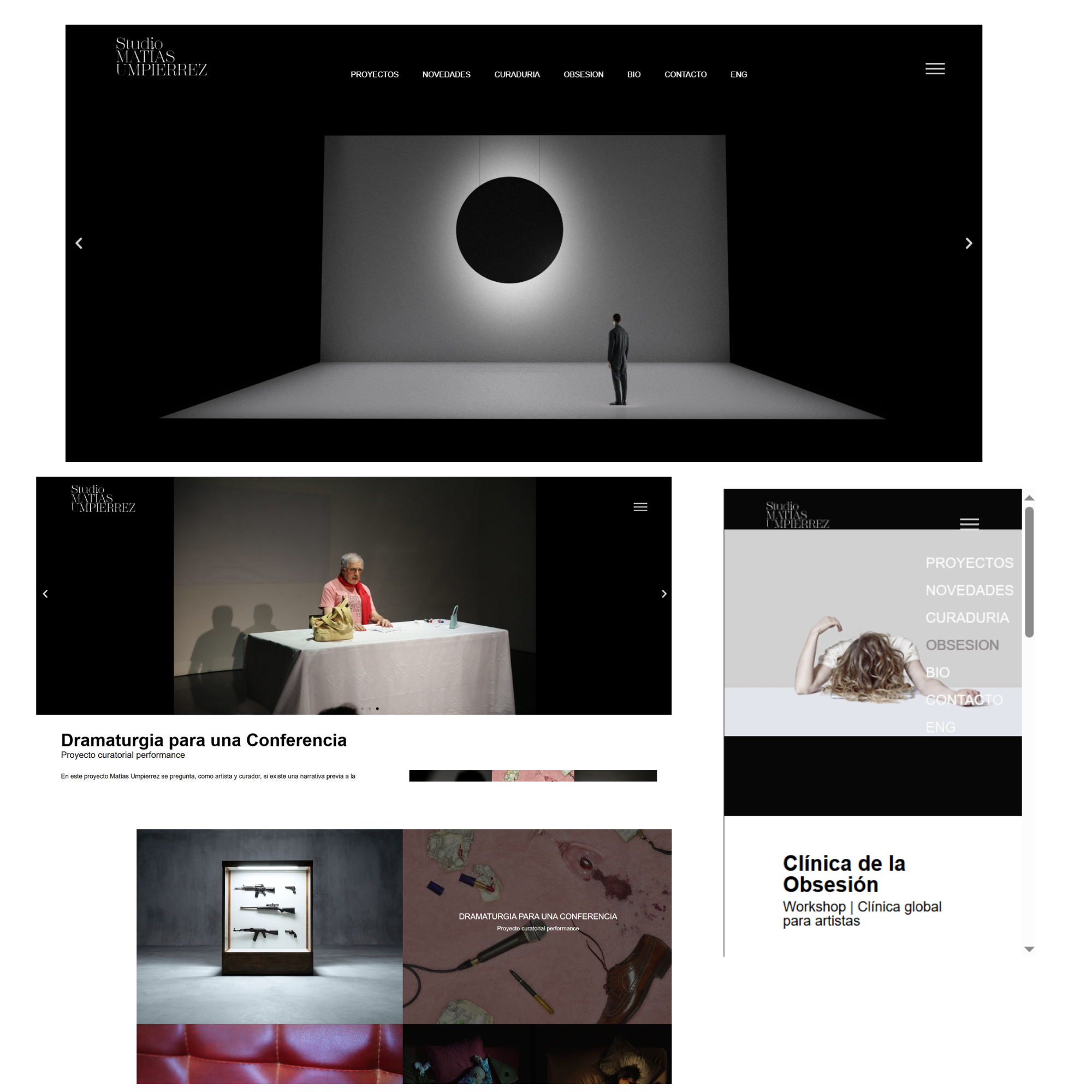 Sitio web de portafolio creado para Matías Umpierrez